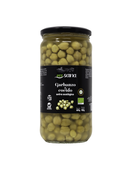Garbanzo Cocido Extra Bio 660-450G Ecosana