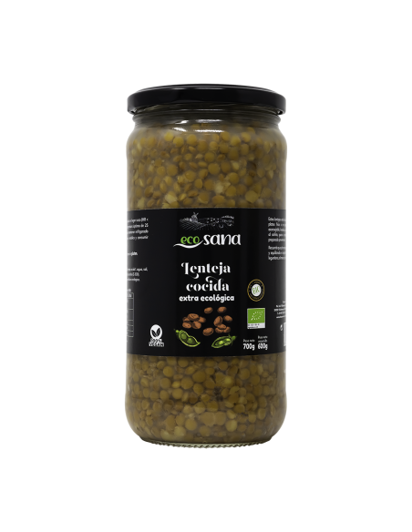 Lenteja Cocida Extra Bio 700-600G Ecosana