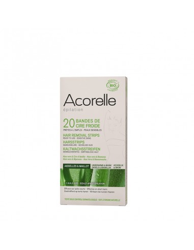 Bandas Cera Fria Ingles & Axilas 20 Uds 10 X 2 de Acorelle