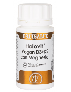 Holovit Vegan D3 + K2 Y Magnesio 50 Cáp. de Equisalud