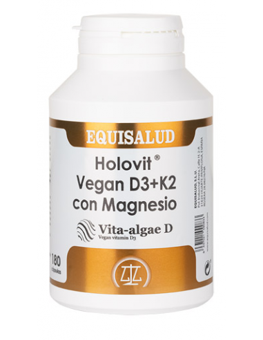 Holovit Vegan D3 + K2 Y Magnesio 180 Cáp. de Equisalud