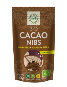 Cacao Nibs Bio 125 Gramos  Sol Natural
