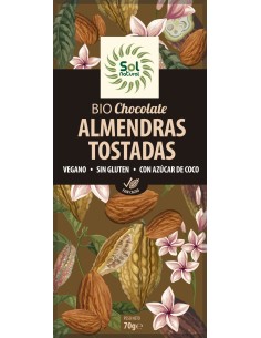 Tableta Chocolate Y Almendras Tostadas Bio 70 Gramos  Sol Natural