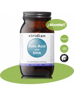 Acido Folico 400Ug Con Dha 90 Cápsulas Veg. Viridian