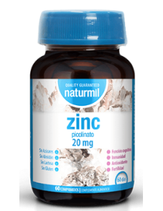 Zinc 20 Mg  60 Comprimidos De Dietmed