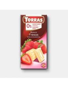 Chocolate Blanco Y Fresa 75 Gr de Torras