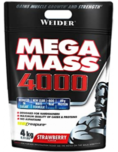 Weider Mega Mass 4000 Fresa Bag (Nueva Formula) 4 kg