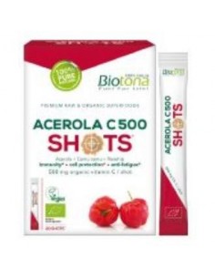 Acerola C 500 Raw 20Shots. Bio Sg Vegan de Biotona
