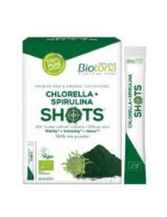 Chlorella+Espirulina Raw 20Shots. Bio Sg Vegan de Biotona