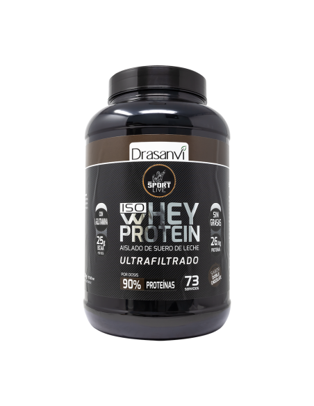 Whey Protein Aislado Doble Chocolate 2,2Kg Sport Live Drasanvi
