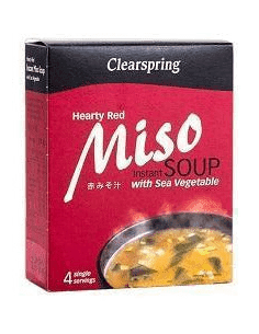 Sopa De Miso Rojo/Algas Instantánea 4x10 g de Clearspring