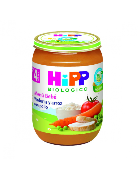 Tarrito De Verduras Y Arroz Con Pollo Bio 190 G De Hipp