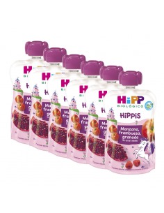 Pouches Unicornio Manzana Frambuesa Granada 100G Hipp