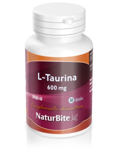 L-Taurina 600Miligramos 60 Cápsulas  Naturbite