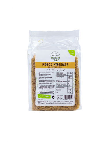 Fideos Finos Integrales 250Gr. Bio Vegan de Eco Salim