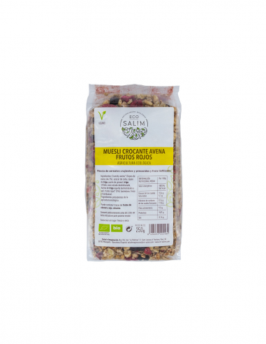 Bio Muesli Crocante De Avena Y Frutos Rojos 250Gr Eco Salim