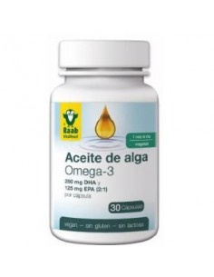 Aceite De Alga Omega 3 1183Mg 30 Cápsulas  Sg Vegan Raab Vitalfood