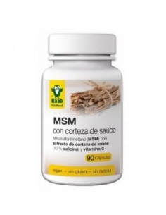 Msm Con Corteza De Sauce 630Mg 90 Cápsulas  Sg Vegan Raab Vitalfood