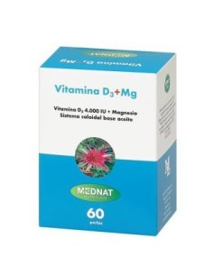 Vitamina D3 + Magnesio 60 Perlas Mednat