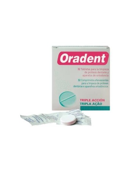 Foradent Tableta De Limpieza Para Protesis 32 Unidades Oradent
