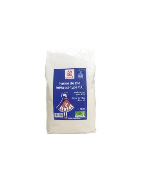 Harina De Trigo Integral T150 1Kg. Bio de Celnat