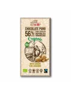 Chocolate Negro 56% Con Jengibre 100 Gramos Eco Chocolates Sole