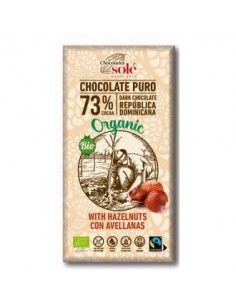 Chocolate Negro 73% Con Avellanas 150G Eco Sg Vega Chocolates Sole