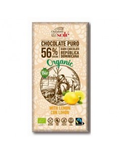 Chocolate Negro 56% Con Limon 100 Gramos Eco Sg Vegan Chocolates Sole