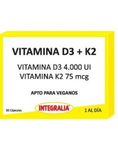 Vitamina D3+K2 30Cap. Vegan de Integralia