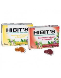 Hibits Garganta Frambuesa 16Caramelos Hibits