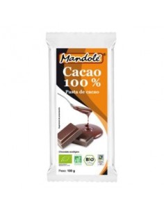 Cacao 100% Tableta 100 Gramos Bio Mandole