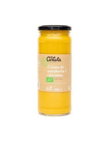 Crema De Zanahoria Y Curcuma 450 Gramos Eco Sg Vegan Carlota Organic