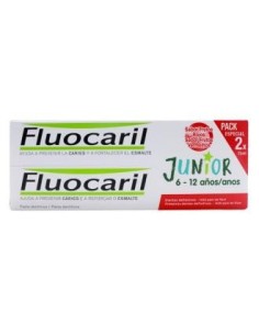 Fluocaril Junior Gel Duplo Frutos Rojos  2X75 Mililitros Fluocaril