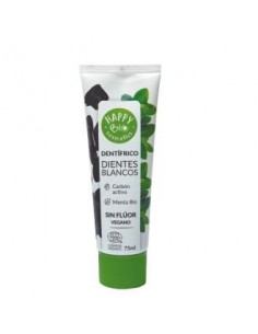 Dentifrico Dientes Blancos Carbon Activo-Menta 75M Happy Bio