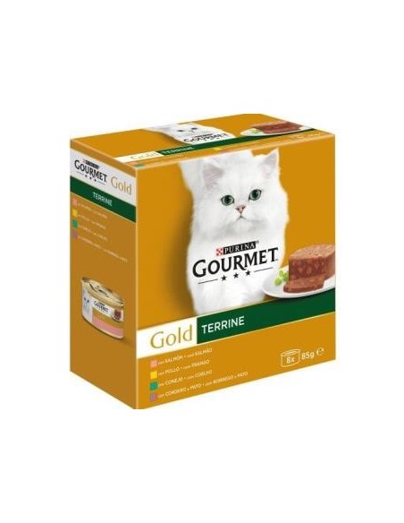 Gourmet Gold Terrine Surtido Caja 8X85 Gramos Purina Vet