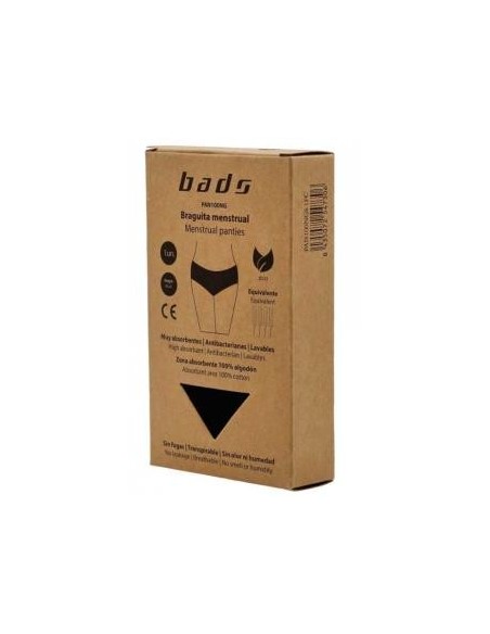Braguita Menstrual Negra Con Costura Talla M. Bads
