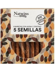 Barritas De 5 Semillas 80 Gramos Natwins