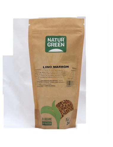 Lino Marron Bio 500 Gr De Naturgreen