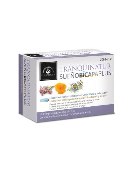 Tranquinatur Sueño Bicapa Plus 45 Cápsulas  El Naturalista