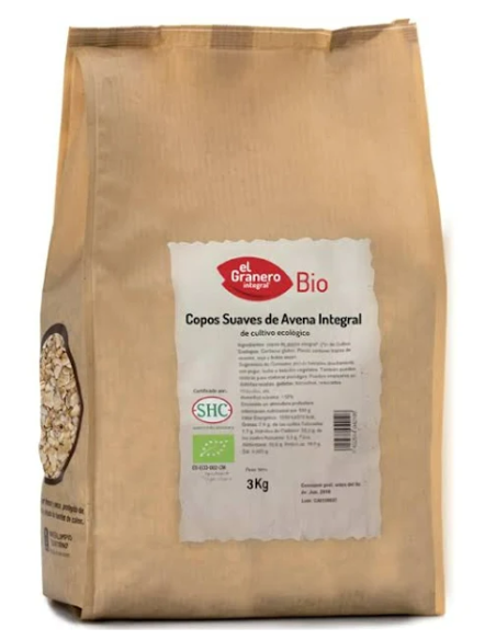 Copos Suaves De Avena Integral Bio, 3 Kg de El Granero Integral