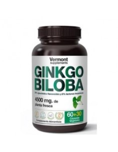 Ginkgo Biloba 60+30V Cápsulas  Vermont Supplements