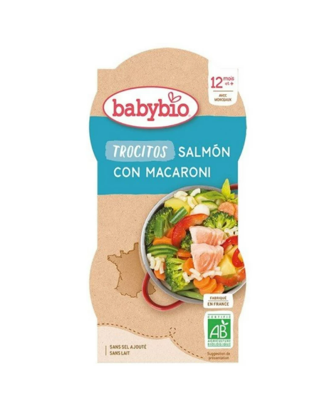 Menu de dia TROCITOS Salmon Pasta 2x200g de Baby Bio