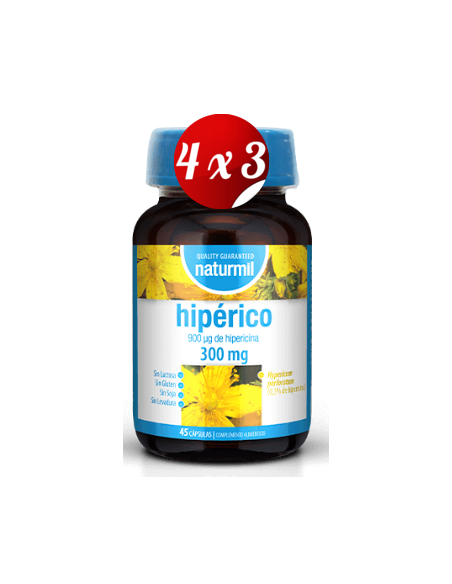 Pack 4x3 uds Hiperico 300 Mg  90 Capsulas De Dietmed