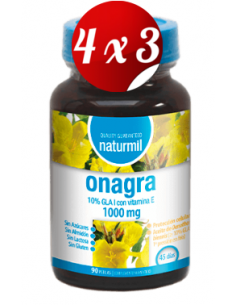 Pack 4x3 uds Onagra 1000 Mg Perlas 90 Capsulas De Dietmed