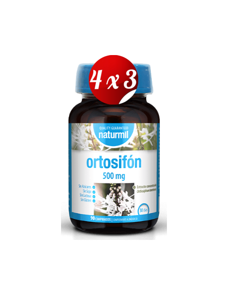 Pack 4x3 uds Orthosiphon 500 Mg   Nuevo 90 Comprimidos De Dietmed