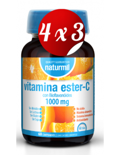 Pack 4x3 uds Vitamina Ester C 1000 Mg  60 Comprimidos De Dietmed