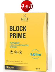 Pack 4x3 Block Prime 30 Comprimidos de Herbora