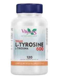 VEGAN L-Tyrosine 600 120 Cápsulas Vegetales Vbyotics