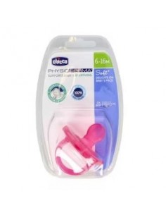 Chupete Physio Soft Silicona Anat Rosa 6-12 1Un Chicco