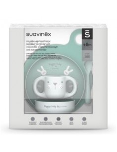 Vajilla Inf Mantel-Bol-Plato-Taza-Cuchara Nino +6M Suavinex